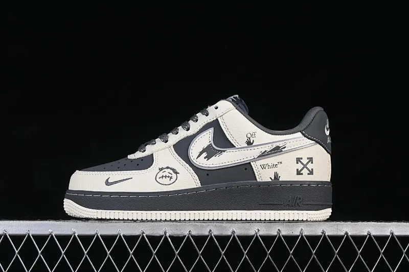 All categories Nk Air Force 1 Air Force series Nk Air Force 1 Low Air Force low-top Nike Air Force 1'07 Low joint white and black graffiti Air Force 1 low-top casual sneakers XL1979-130
